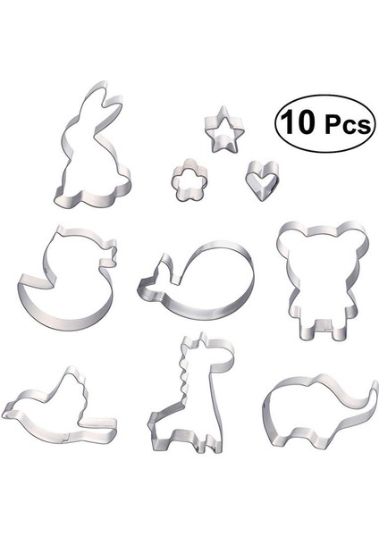 Zürafa Tarzı Çocuk Parti Dekor Araçları Için Paslanmaz Çelik Sevimli Hayvan Şekilli Kurabiye Kalıpları Kiti Bisküvi Kalıbı Kek Kalıpları Pişirme Kalıpları Seti (Yurt Dışından)
