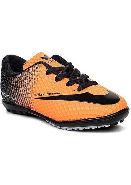 Turuncu Siyah Erkek Çocuk Halı Saha Ayakkabısı 401-31-35