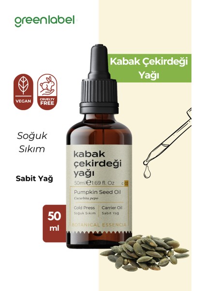 Kabak Çekirdeği Yağı Soğuk Sıkım %100 Doğal Ve Saf 50ml