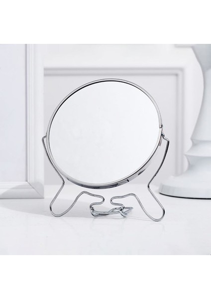 Masa Üstü Silver 14,5 Cm. Çift Taraflı Büyüteç Yuvarlak Metal Masa Aynası CIN718 fiyatları