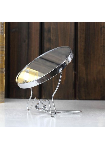 Masa Üstü Silver 14,5 Cm. Çift Taraflı Büyüteç Yuvarlak Metal Masa Aynası CIN718 modelleri