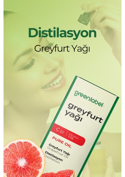 Green Label Greyfurt Yağı %100 Doğal Ve Saf 20ml