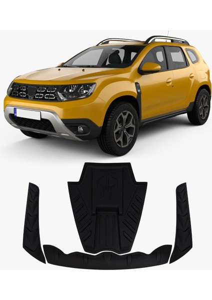 Dacia Duster Uyumlu 2018-2024 Ön Kaput Scoop Ve Dragon Set 4 Parça