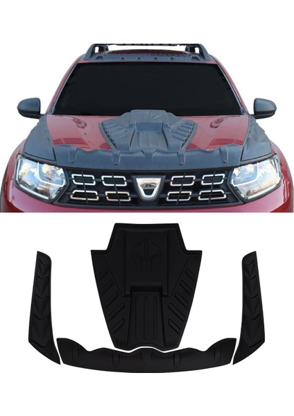 Dacia Duster Uyumlu 2018-2024 Ön Kaput Scoop Ve Dragon Set 4 Parça