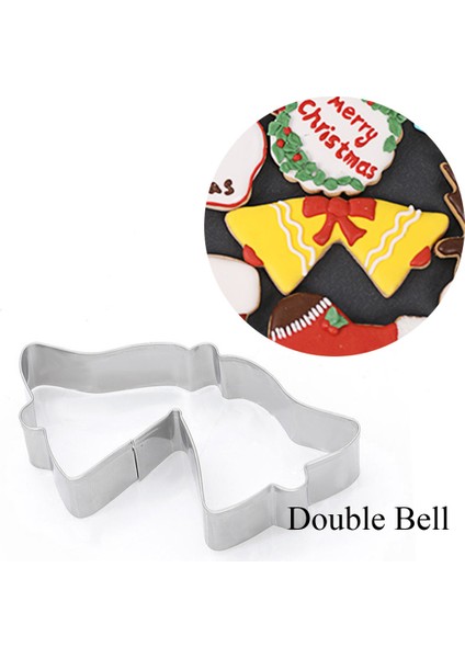 Çift Zil Stili 1 Adet Paskalya/noel Paslanmaz Çelik Kendin Yap Kurabiye Kalıbı Yumurta Tavşan Kar Tanecik Noel Baba Şeker Hamuru Şekerleme Kurabiye Pişirme Aracı (Yurt Dışından)