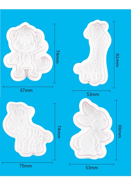 Hayvan A Stili Hayvan Çiçek Plastik Dekoratif Bisküvi Kalıbı Kendin Yap Mutfak Pasta Süsleme Araçları Kurabiye Kesici Damga Fondan Kabartma Kalıbı (Yurt Dışından)