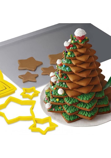 6 Adet Tarzı Plastik Kurabiye Kesici Dıy Noel Zencefilli Evi Kalıbı Yılbaşı Ağacı Bisküvi Kalıbı Fondan Kurabiye Yapma Kek Süsleme Araçları - Türkçe (Yurt Dışından)