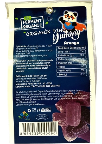 Beferment Organic Aronya Yummy 60 gr