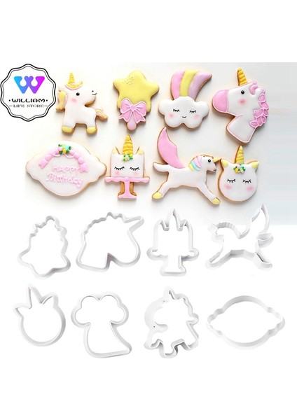 Stil 2 Stili Sevimli Yenilikçi Unicorn Kurabiye Kesici Dıy Fondan Çikolata Pasta Kabartma Kalıbı Bisküvi Kalıbı Fırın Aracı (Yurt Dışından) indirimleri