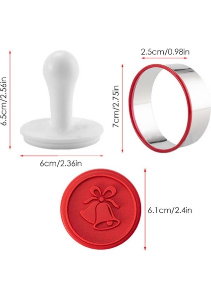 Kırmızı Stil Çocuklar Için Plastik Kurabiye Damga Kalıbı Dıy Silikon Kalıp Yüzük Kalıp ile Yılbaşı Desenleri Dıy Pişirme (Yurt Dışından)