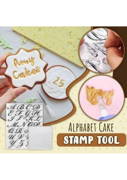 Kek Aracı Alfabe Kurabiye Kesici Dıy Kabartma Kılavuzlu Damga Kalıbı Şeker Modelleme Süsleme Noel Fondan Şeker El Sanatları Sıcak (Yurt Dışından)