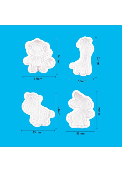 16 Paskalya E Stili Yazın Et Kendin Yap Dinozor Kurabiye Kalıbı Gıda Grade Plastik Hayvan Bisküvi Kesici Orman Parti Fırın Araçları Doğum Günü Cupcake Malzemeleri (Yurt Dışından)