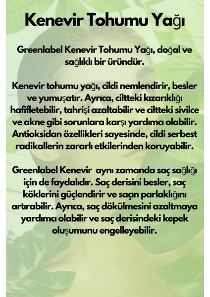 Kenevir Yağı Soğuk Sıkım %100 Doğal Ve Saf 180ml modelleri