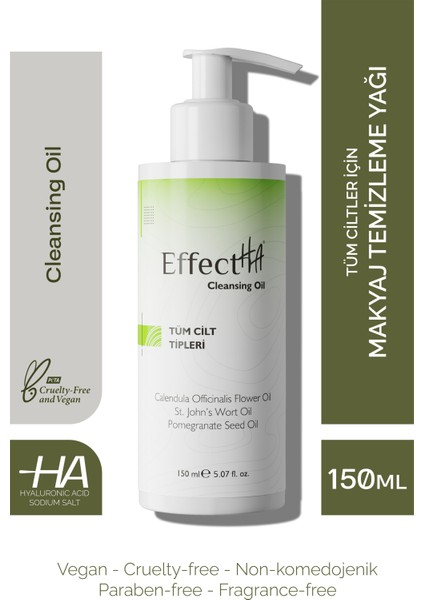 EffectHA Cleansing Oil Tüm Ciltler İçin Makyaj Temizleme Yağı 150ml