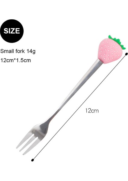 Pembe Çilek F Stili Paslanmaz Çelik Sevimli Meyve Şekilli Kahve Kaşığı Meyve Tatlı Kaşığı Çatal Şeker Kaşığı Içecek Sofra Takımı Mutfak Malzemeleri (Yurt Dışından)