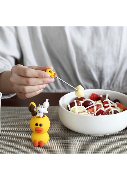 6 Adet Set Stili Ev Için Masa Üstü Takımlar Için 6 Adet Sevimli Meyve Çatal ve Tutucu Kawaii Gıda Çubukları Çocuklar Bento Aksesuarları Pasta Salata Çatallar (Yurt Dışından) fırsatları