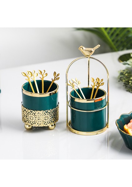 4d Stili Mermer Seramik Saklama Kavanozu Cam Kapak Paslanmaz Çelik Kaşık ve Çatal Set Ayna Kahve Çatal Kaşık Altın Seramik Tank (Yurt Dışından) modelleri