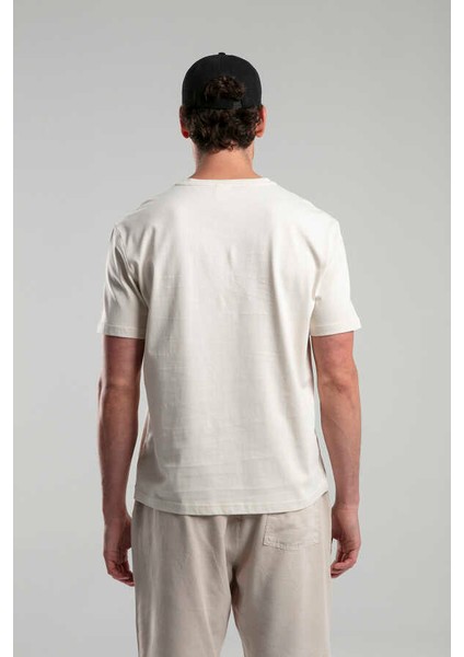 Erkek Baskılı Bisiklet Yaka Tişört