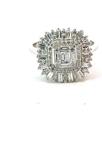 0,69 Ct 3,96 gr Baget Pırlanta Yüzük