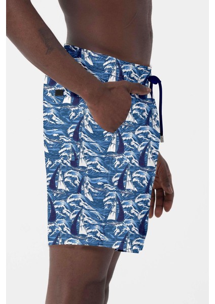Erkek Havuz Deniz Desenli Şort 026 Lacivert fiyatları