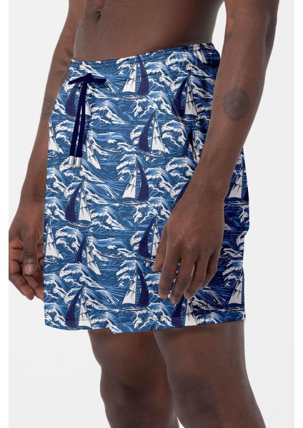 Erkek Havuz Deniz Desenli Şort 026 Lacivert fırsatları