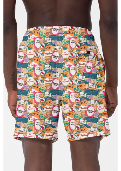 Erkek Havuz Deniz Desenli Şort 028 Beyaz indirimleri