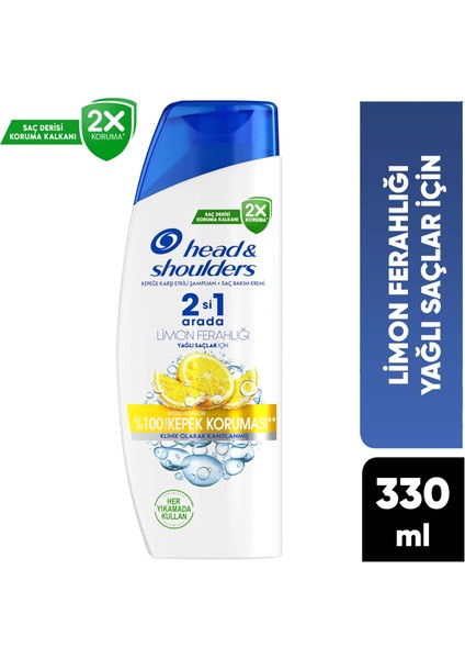 Head & Shoulders Limon Ferahlığı Kepek Karşıtı yağlı saçlar Günlük Kullanım 330ML Şampuan