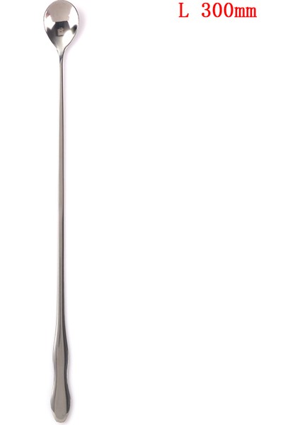 L 300MM Stili Paslanmaz Çelik Uzun Saplı Karıştırma Kaşığı Yaratıcı Kore Stili Kahve Kaşığı Dondurma Bal Tatlı Kaşığı Üç Boyut Seçeneğiyle (Yurt Dışından)