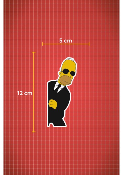 12 x 5 cm Simpson Homer Sticker Araba Laptop Oto Motor Sticker fiyatları
