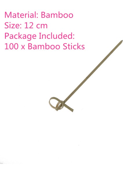 Bambu Çubuklar 12CM Tarzı Parti Büfesi Meyve Tatlıları Için 100 Adet Tek Kullanımlık Bambu Çatal Çubuk Skewer Çizgi Film Çatallar (Yurt Dışından)