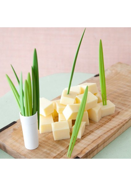 Beyaz Piyano 9forks Stili Yeşil Bambu Yaprak Meyve Çatalı Pasta Çatalı Büfe Kokteyl Çatalı Düğün Festival Süslemeleri Doğum Günü Mutfak Aleti (Yurt Dışından) fiyatları