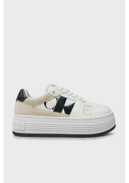 Logolu Deri Sneaker Ayakkabı YW0YW014820LD Bayan Ayakkabı YW0YW01482 0ld