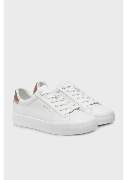 Deri Sneaker Ayakkabı HW0HW021040K6 Bayan Ayakkabı HW0HW02104 0k6