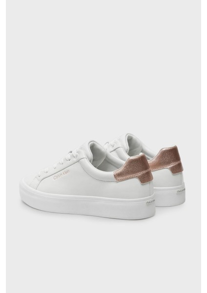 Deri Sneaker Ayakkabı HW0HW021040K6 Bayan Ayakkabı HW0HW02104 0k6