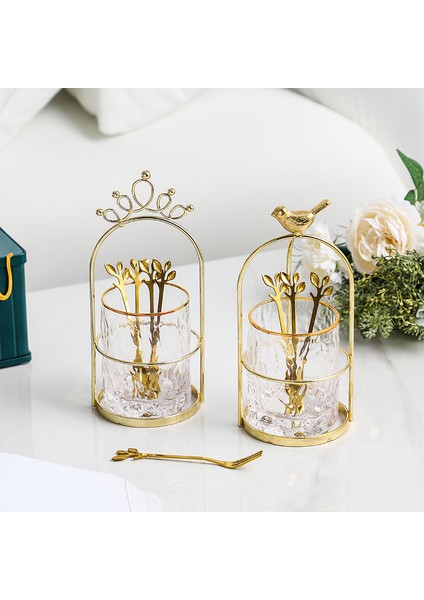 6f Stili Mermer Seramik Saklama Kavanozu Cam Kapak Paslanmaz Çelik Kaşık ve Çatal Set Ayna Kahve Çatal Kaşık Altın Seramik Tank (Yurt Dışından) fiyatları