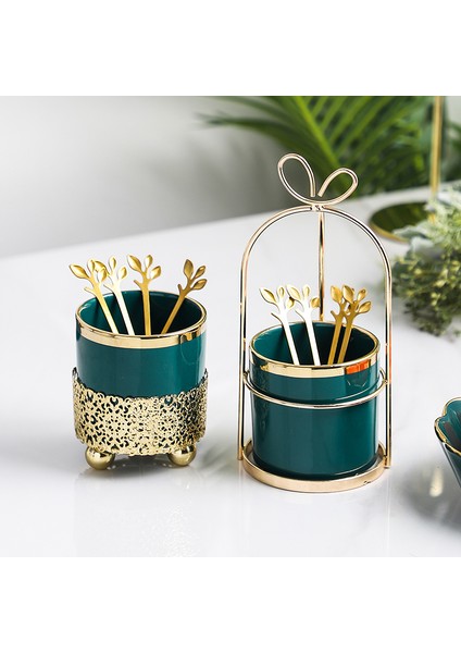 6f Stili Mermer Seramik Saklama Kavanozu Cam Kapak Paslanmaz Çelik Kaşık ve Çatal Set Ayna Kahve Çatal Kaşık Altın Seramik Tank (Yurt Dışından) fırsatları