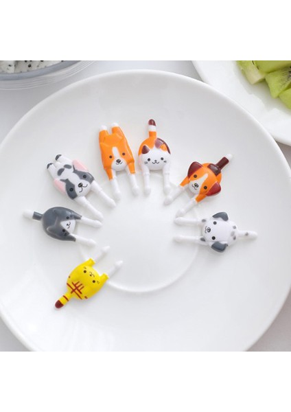 Bordo Tarzı Hayvan Çiftliği Meyve Çatalı Mini Karikatür Çocuk Aperatif Kek Tatlı Gıda Meyve Çubuk Diş Çöp Bento Öğle Parti Süsleme (Yurt Dışından) modelleri