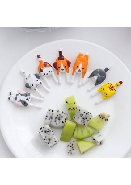 Bordo Tarzı Hayvan Çiftliği Meyve Çatalı Mini Karikatür Çocuk Aperatif Kek Tatlı Gıda Meyve Çubuk Diş Çöp Bento Öğle Parti Süsleme (Yurt Dışından) fırsatları