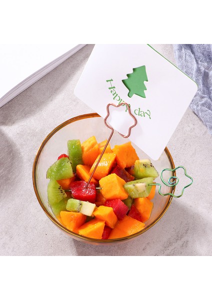 Yıldız Gümüş Tarzı Paslanmaz Çelik Renkli El Yapımı Kürdan Meyve Salata Çatalı Sevimli Karikatür Atıştırmalık Tatlı Kokteyl Parti Süslemeleri (Yurt Dışından)