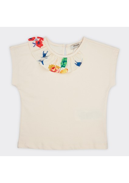 Kız Çocuk Kız Çocuk Fırfır Detaylı Tişört