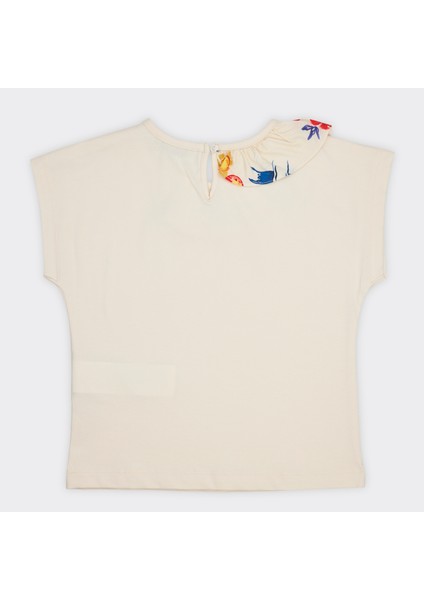 Kız Çocuk Kız Çocuk Fırfır Detaylı Tişört fiyatları
