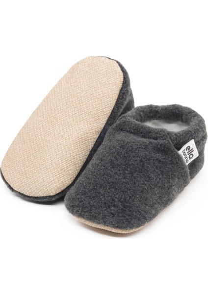 Polar Bebek Pandufu Ev Patiği, Kaydırmaz Taban, Organik Pamuk Astar Kreş Ayakkabısı, Antrasit Gri fiyatları