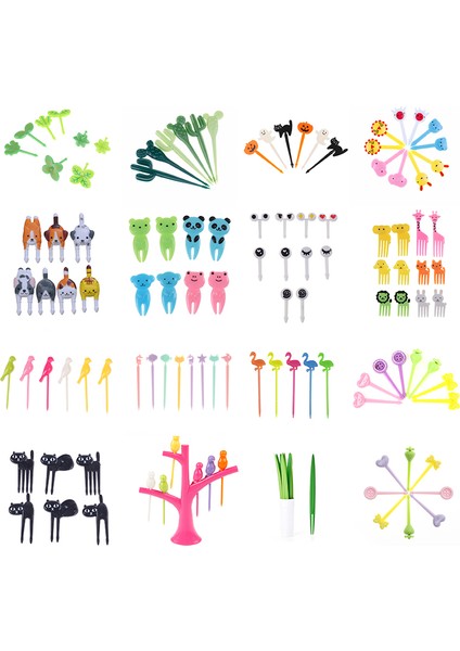 16 Adet Tarzı Çocuklar Için Sevimli Hayvanlı Mini Çatal Seti - Parti Süsü (Yurt Dışından) fırsatları