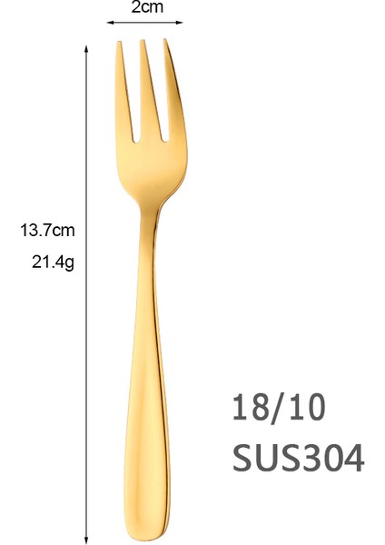 Altın Tarzı Alıcı Yıldız Sıcak 5.39'' Paslanmaz Çelik Çay Çatal Seti Metal Üç Dişli Yiyecek Pasta Çatalı Yemek Takımı Parti Restoran Için (Yurt Dışından)