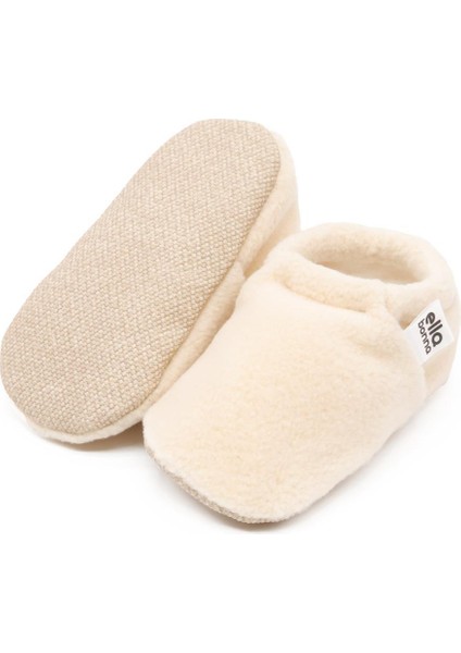 Polar Bebek Pandufu Ev Patiği, Kaydırmaz Taban, Organik Pamuk Astar Kreş Ayakkabısı, Bej fiyatları
