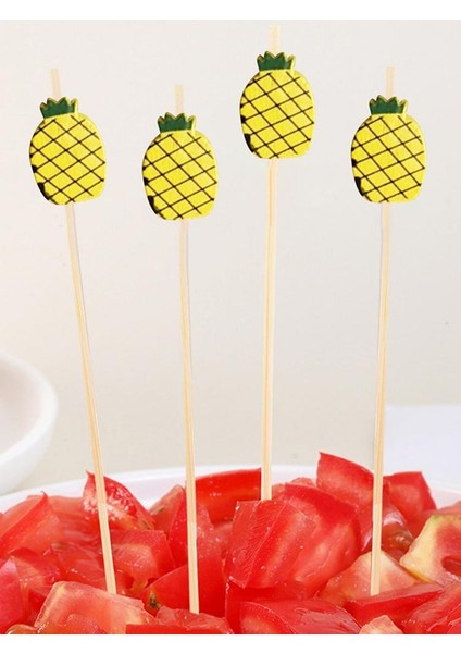 Bir Stil Yazın Meyve Çubuğu Sevimli Meyve Kavunu Ananas Kaktüs Yaprakları Diş Kürdanı Tek Kullanımlık Bambu Iskeweler Seti Izgara Iskeweleri (Yurt Dışından) fiyatları