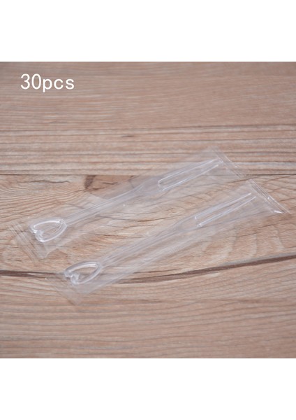 Şeffaf-30 Adet Tarzı Tek Kullanımlık Plastik Catering Çatallar Meyve Çubuğu Parmak Yiyecek Seçici Plastik Meyve Çatalı Düğün Doğum Günü Parti Pasta Yiyecek Çatalları (Yurt Dışından)