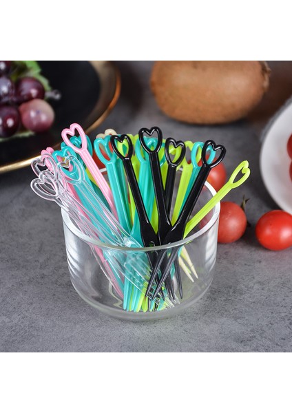Şeffaf-30 Adet Tarzı Tek Kullanımlık Plastik Catering Çatallar Meyve Çubuğu Parmak Yiyecek Seçici Plastik Meyve Çatalı Düğün Doğum Günü Parti Pasta Yiyecek Çatalları (Yurt Dışından) fırsatları