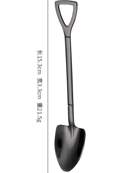 Siyah1 Tarzı 304 Paslanmaz Çelik Tatlı Kaşığı Karpuz Kaşığı Dondurma Kaşığı Kahve Kaşığı Meyve Ucu Kürek Düz Kürek Mutfak Aksesuarları (Yurt Dışından)