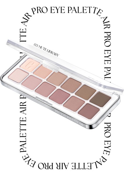 CLIO Hafif Dokulu Yoğun Renklere Sahip Göz Farı Paleti  Pro Eye Palette Air (03 Mute Library)